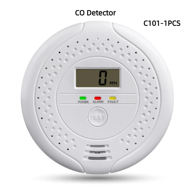 Independent CO Alarm Sensor Carbon Monoxide Alarm Detector High Sensitive Warning LCD Display CO Alarm