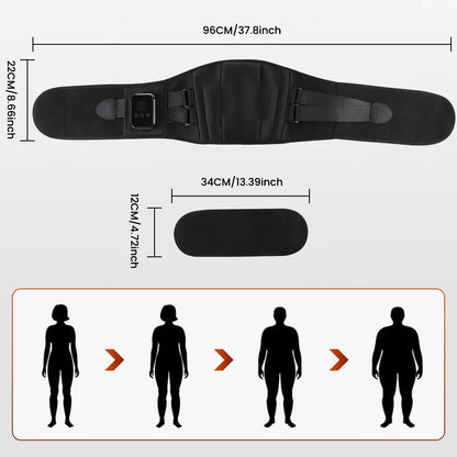 New Heating Waist Massager Belts Vibration Hot Compress Brace Belt Back Lumbar Fatigue Relax Massage Machine Heated Pad Electric
