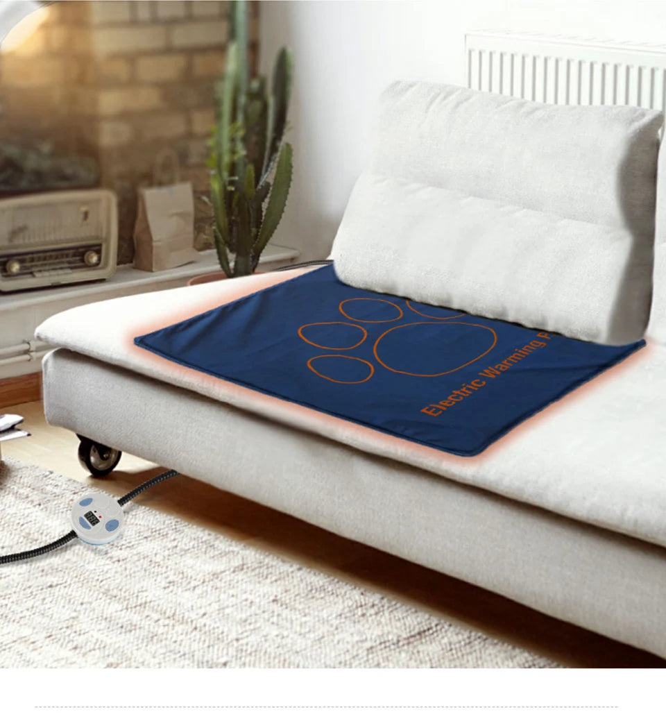 45×60cm Pet Electric Heating Pad Blanket Dog Cat Winter Warmer Pad Waterproof Adjustable Temperature Dog Mats US/UK/EU Plug