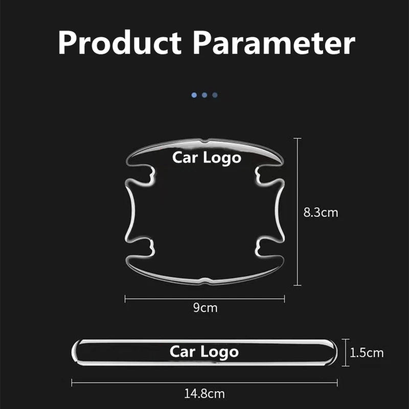 Car Door Handle Bowl Scratch Protector Universal Invisible Stickers Rearview Mirror Protection Strip For Car Accessories