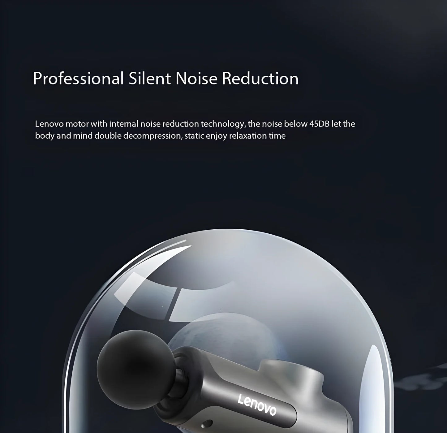 Lenovo Brand Fascia Gun Deeply Relieves Muscle Soreness Fitness and Relaxation Equipment LED Touch Screen 8Massage Head Gifts