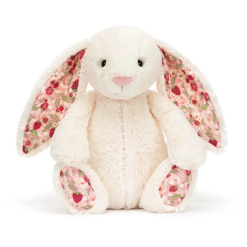 Bonnie Rabbit Plush Toy with Floral Ears Kawaii Stuffed Doll Soft Sofa Cushion Kids Birthday Gift Room Decor