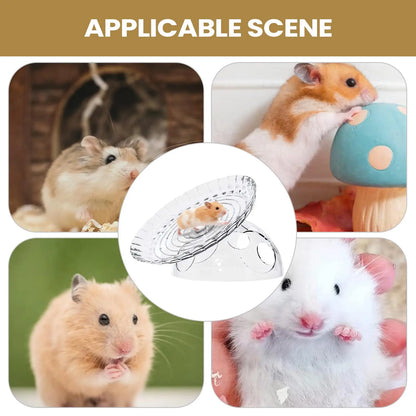 Hamster Running Wheel Quiet Anti-Slip With Cave House Hamster Spinner Wheel For Ferrets Squirrels Chinchillas Dutch Rabbits