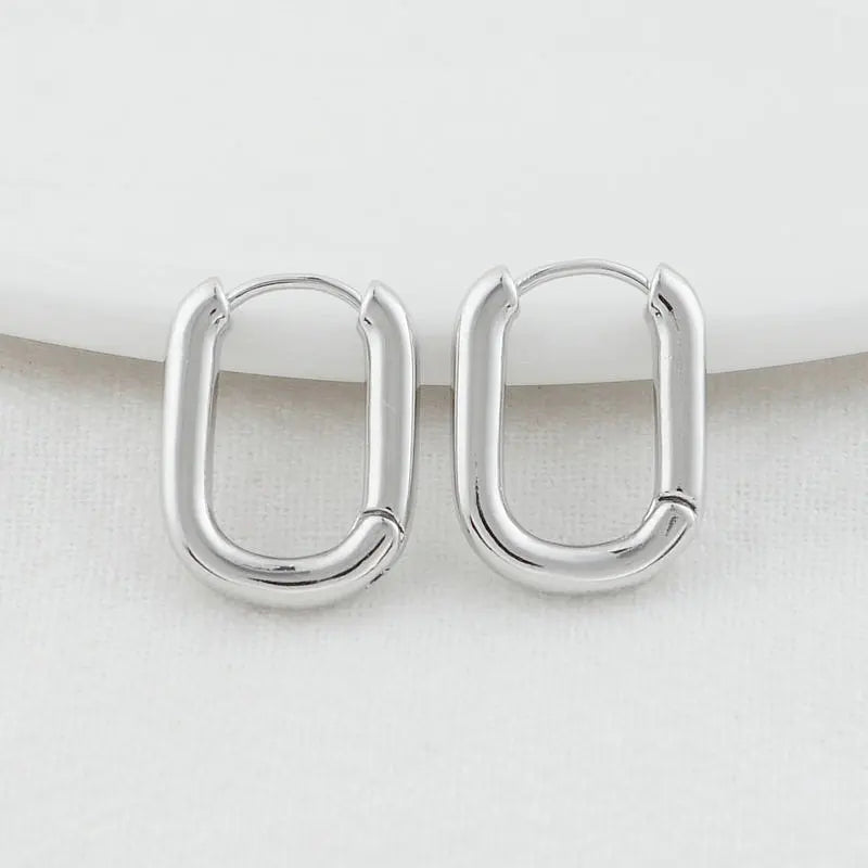 4PCS 16MM 18MM 20MM 14K Gold Color Brass Oval Earrings Hoops High Quality Jewelry Making Supplies Diy Findings Accessories