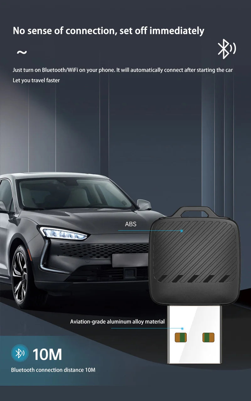 2 in 1 Wireless Android Auto Adapter Wireless CarPlay Dongle Car Intelligent Systems AI Smart Box For Car Wired CarPlay