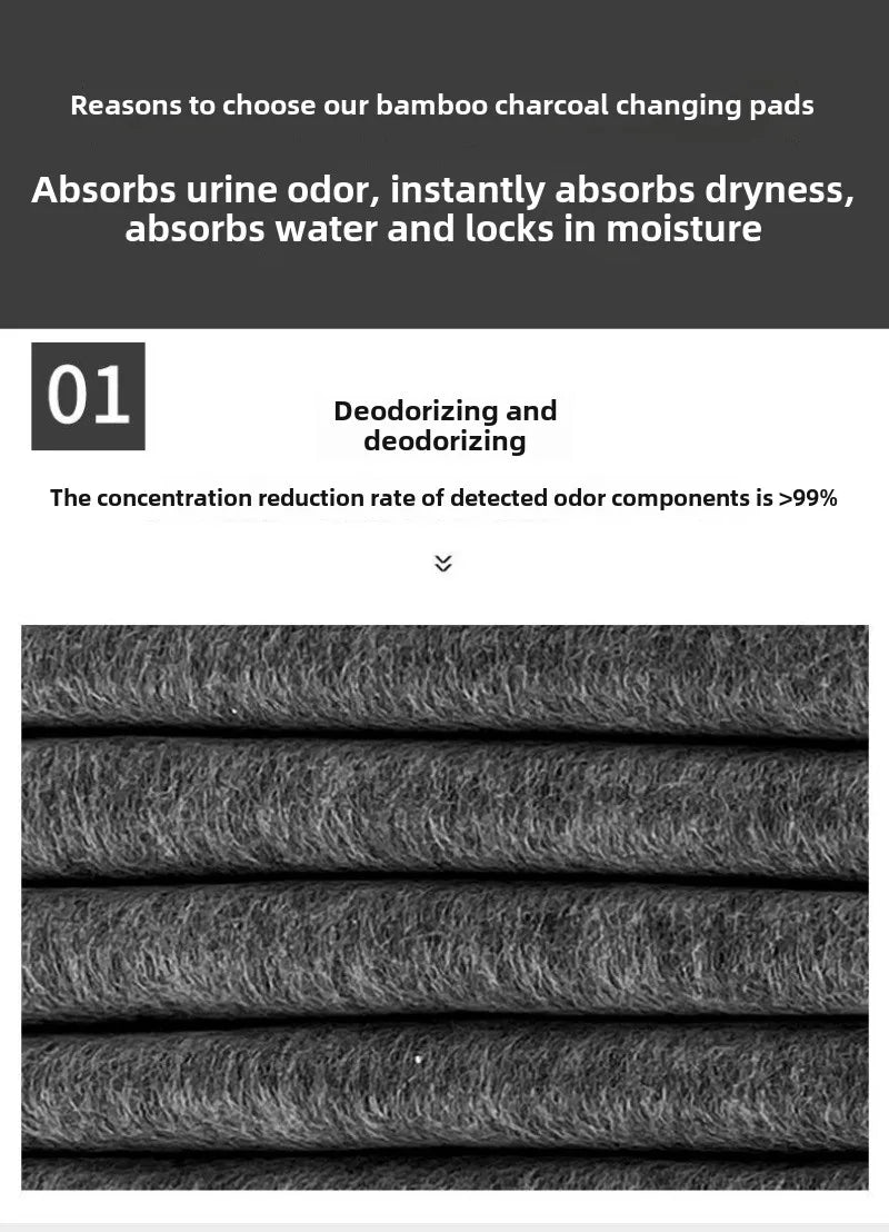 Dog Paper Pee Pad Bamboo Charcoal Thickened Disposable Diaper Pad Water Absorbent Cat Diaper Pet Products Cleaning Accessories