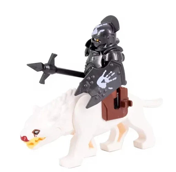 Medieval Knight Figure Building Blocks Roman Rohan Temple Soldier Infantry Commander Mount War Horse Wolf Orc Boy Toy Gift S009