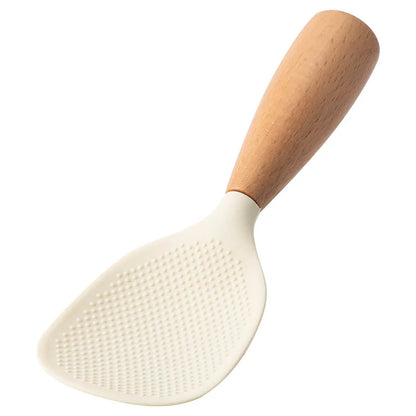 5Pcs White Silicone Wooden Handle Cooking Tool Non-stick Kitchen Utensils Silicone Spatula Baking Kitchen Utensils Tool
