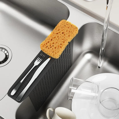 Kitchen Sink Protector Mat Silicone Saddle Nonslip Anti-scratch Pad Sink Divider Mat with Drainage Function to Prevent Collision