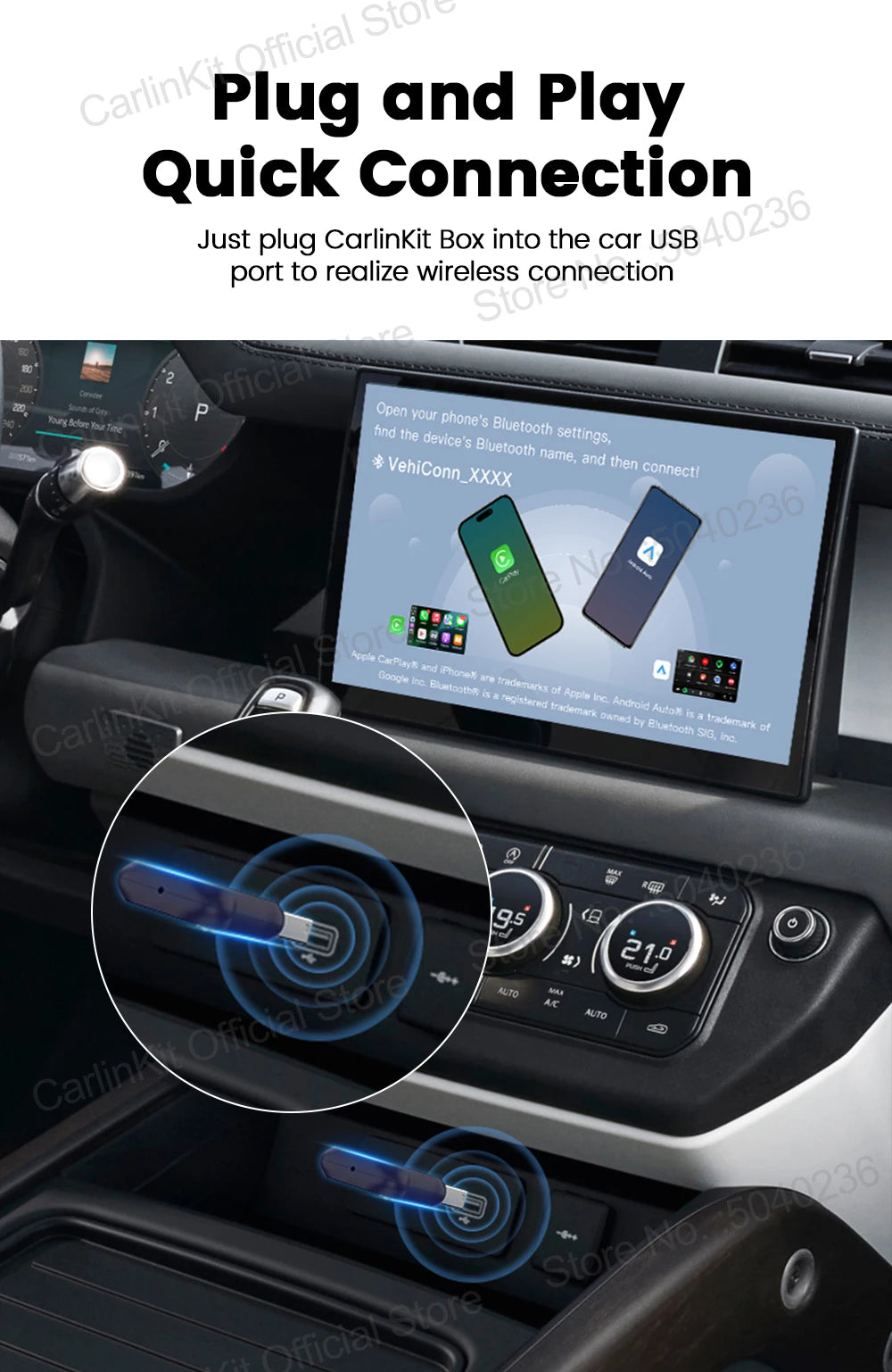 MINI 5 Pro/Mini Ultra CarlinKit Wireless CarPlay Adapter Smart CarPlay Box  for Car Plug and Play WiFi Bluetooth Auto Connection