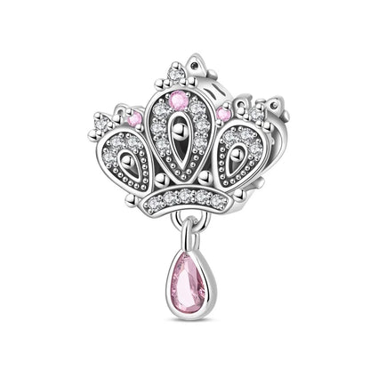 925 Sterling Silver Pink Charms Beads Butterfly Perfume Bottle Crown Heart Shaped Zircon Charms for Women Fine DIY Jewelry Gifts