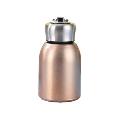Mini Chubby Big Belly Cup Stainless Steel Thermos Cup Portable Carrying Ring 300ml Vacuum Flask Insulated Hot Water Bottle