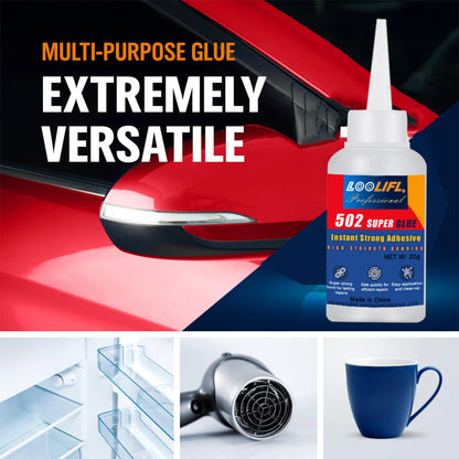 LOOLIFL Professional 502 Fast Glue Waterproof Universal Repair Adhesive Food Safe CA Glue for Plastic Wood Metal Ceramics Glass