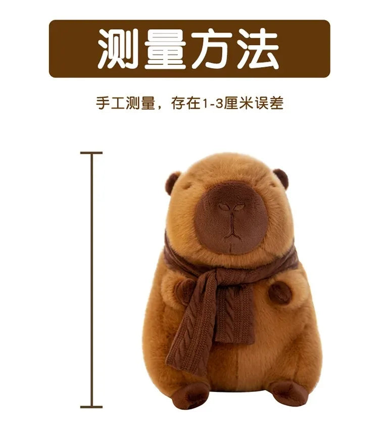 35CM Hot Plush Stuffed Doll Cute Scarf Pufferfish Plush Kawaii Animal Toy Children's Birthday Gift Capybara Doll Kids Toys