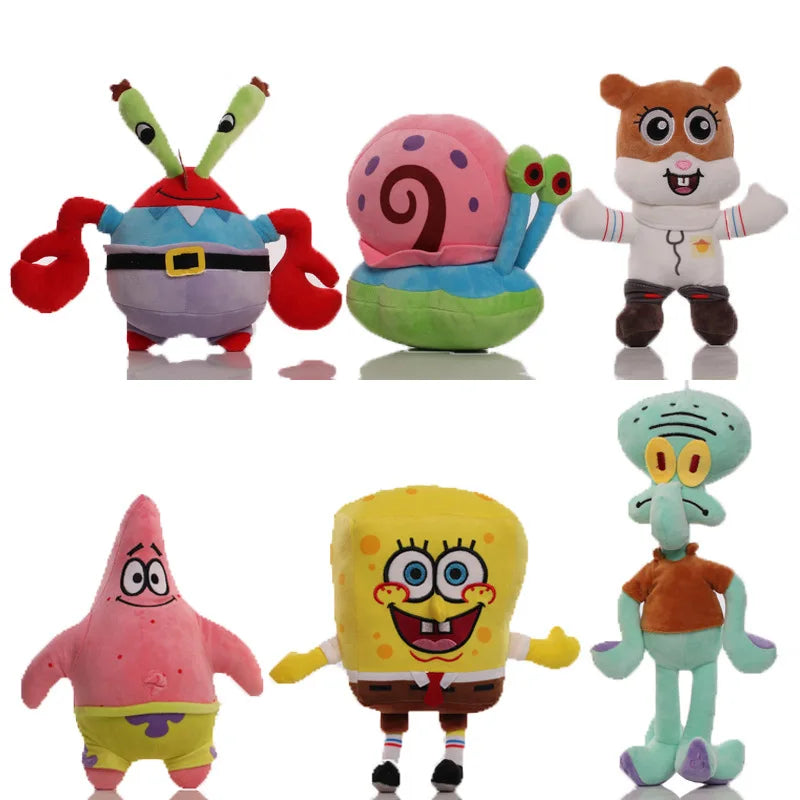 Kawaii Spongebob Squarepants Patrick Star Squidward Eugene H. Krabs Gary Kawaii Stuffed Plush Toys Birthday Gift For Kid