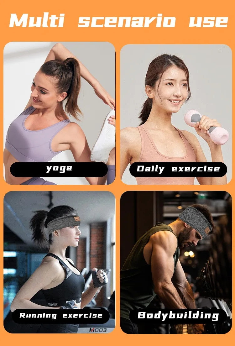 HYE Bluetooth Earphones Sports Sleeping Headband Elastic Wireless Headphones Music Eye Mask Wireless Bluetooth Headset Headband