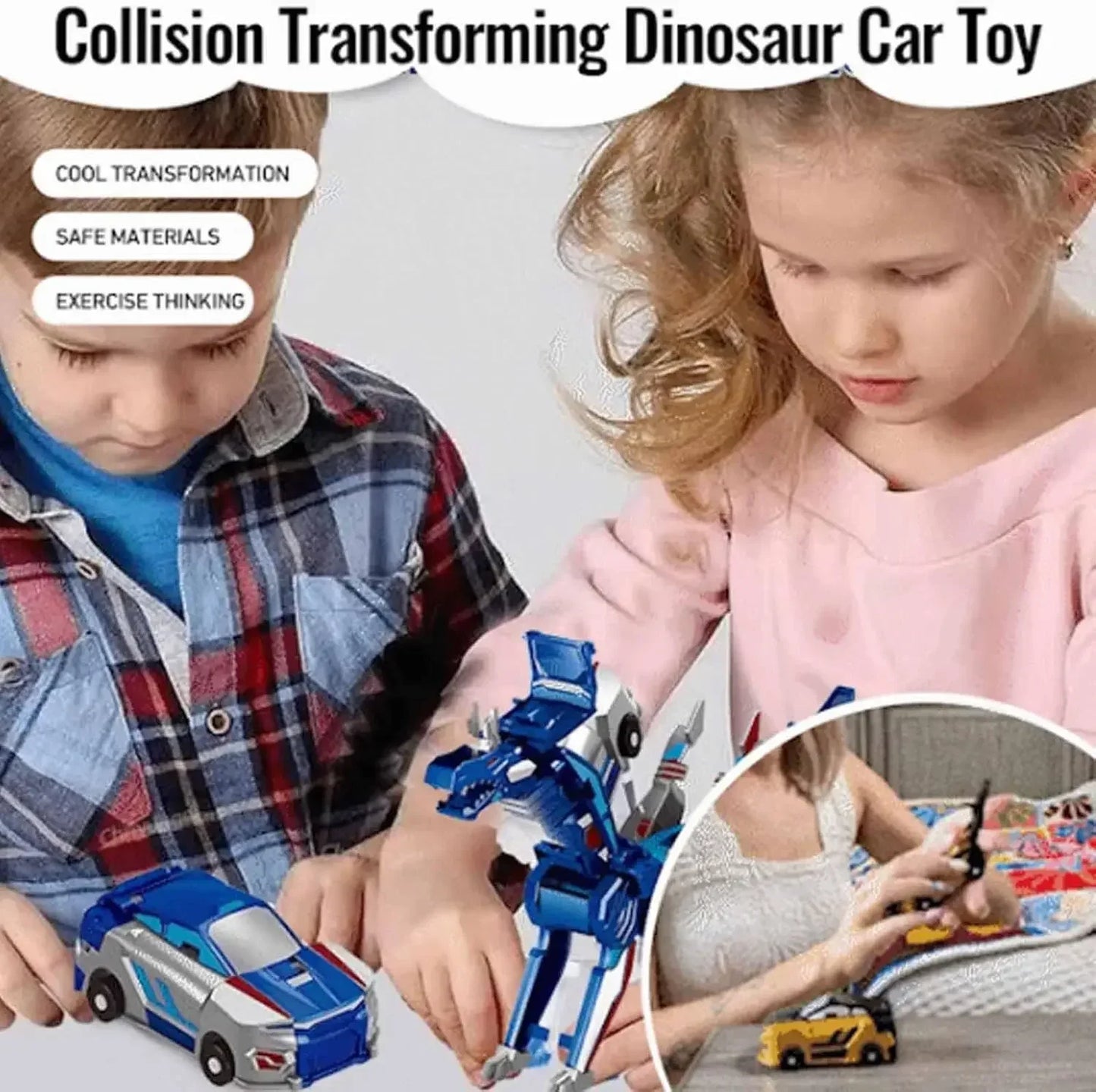 Car God Quick Transformation Toy Dinosaur Flying Dragon Combination Pegasus Unicorn Magnetic Collision Transformation Fun Toy