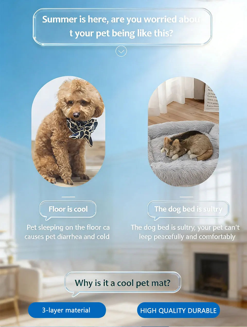 Raymax Summer Dog Cooling Mat Pet Cold Bed Extra Large Small Big Dogs Pet Accessories Cat Durable Blanket Sofa Ice Silk Blanket