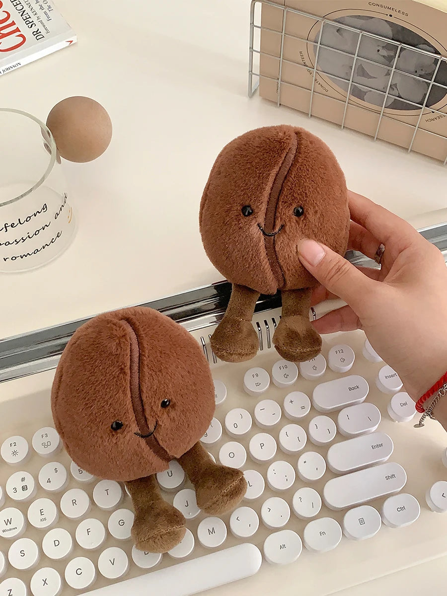 Jellycat Simulated Coffee Bean Plushies Soft Doll Brown Coffee Food With Foot Adorably Plush Toy Home Decor Xmas Gifts Girl