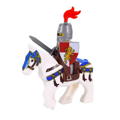 Medieval Knight Figure Building Blocks Roman Rohan Temple Soldier Infantry Commander Mount War Horse Wolf Orc Boy Toy Gift S009