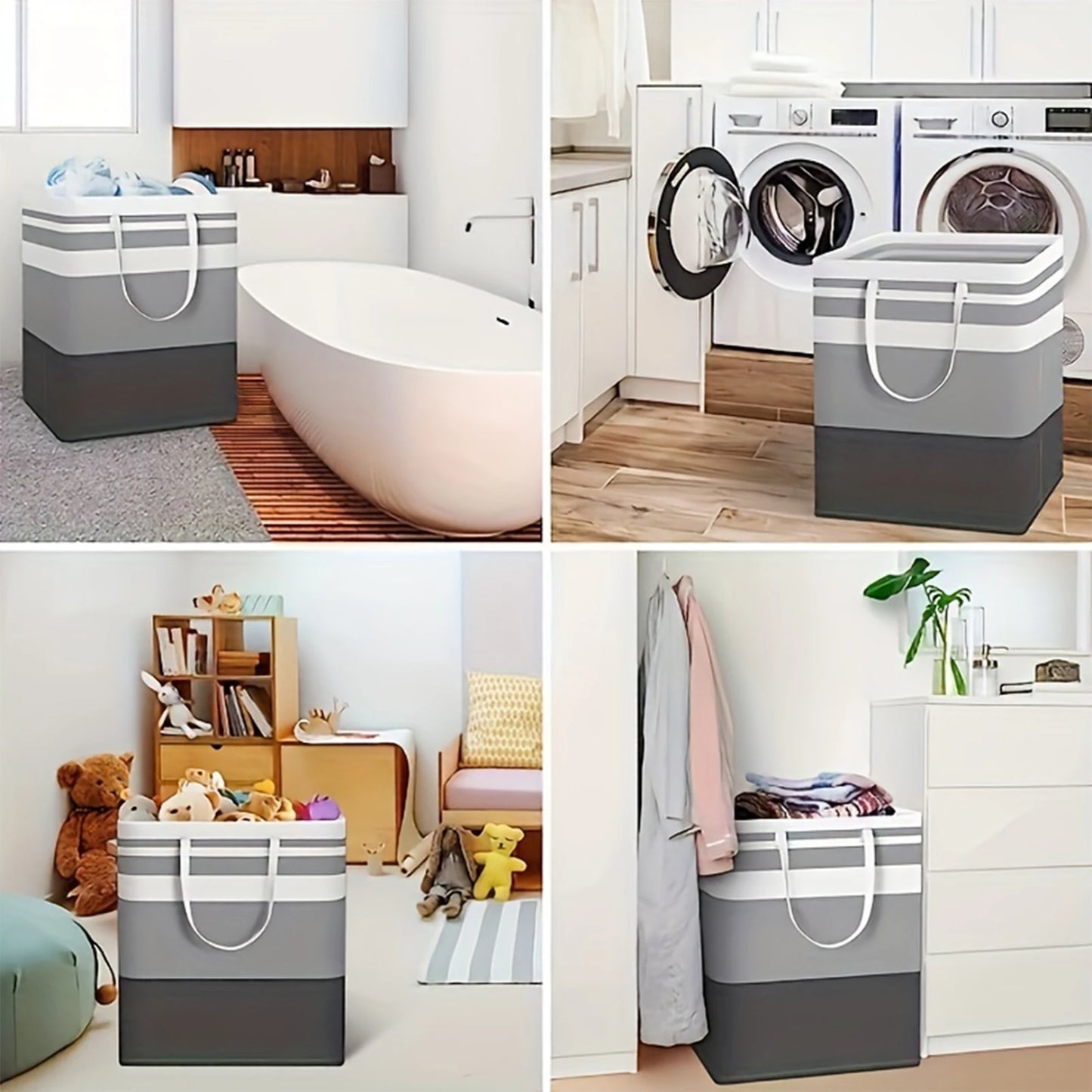 75L Large Laundry bags Baskets with Handles Durable Dirty Clothes Hamper Storage Basket for Home Dorm Hotels Laundry 40*30*60cm