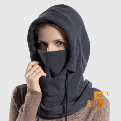 Winter Thermal Fleece Balaclava Scarf Outdoor Sports Ski Face Mask Neck Warmer Snood Hood Hat Windproof Cold Warm Riding Cap