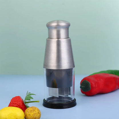 Stainless Steel Manual Hand Chopper Kitchen Tools Garlic Chopper Vegetable Slicer Mini Mincer Crusher for Garlic Ginger Herb Nut