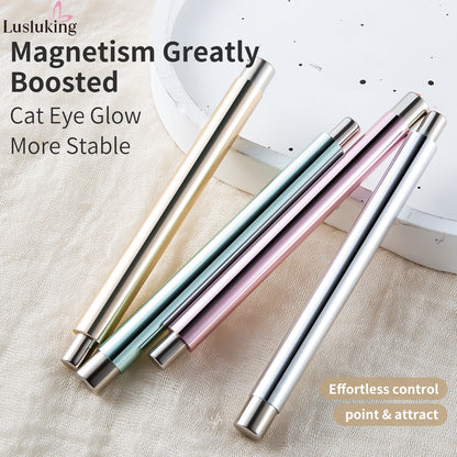 Cat Eye Nail Art Magnetic Tool Cylindrical Stick with Ball Magnet Manicure Accessory for Glass Bead Effects Fits UV Gel Polish