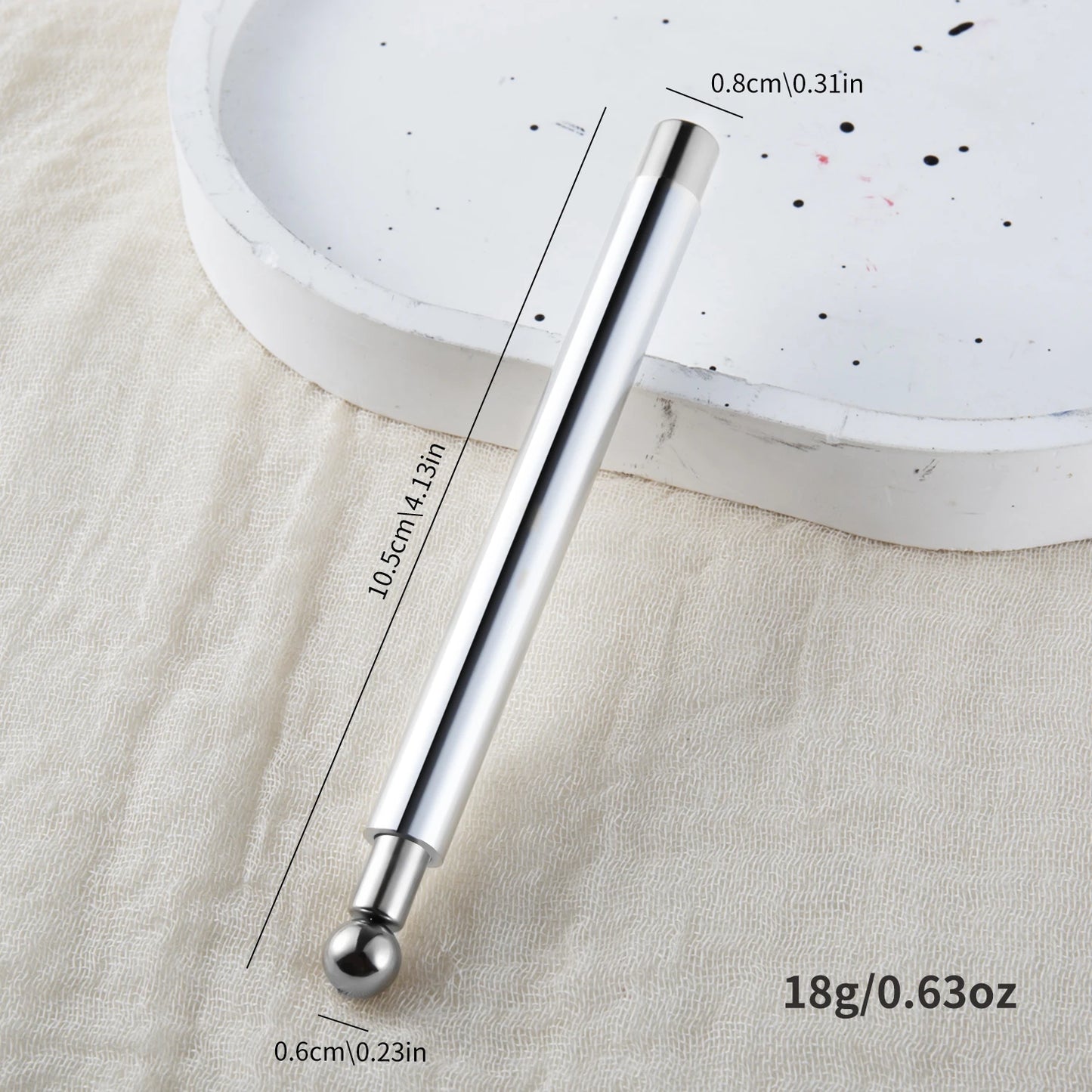 Cat Eye Nail Art Magnetic Tool Cylindrical Stick with Ball Magnet Manicure Accessory for Glass Bead Effects Fits UV Gel Polish