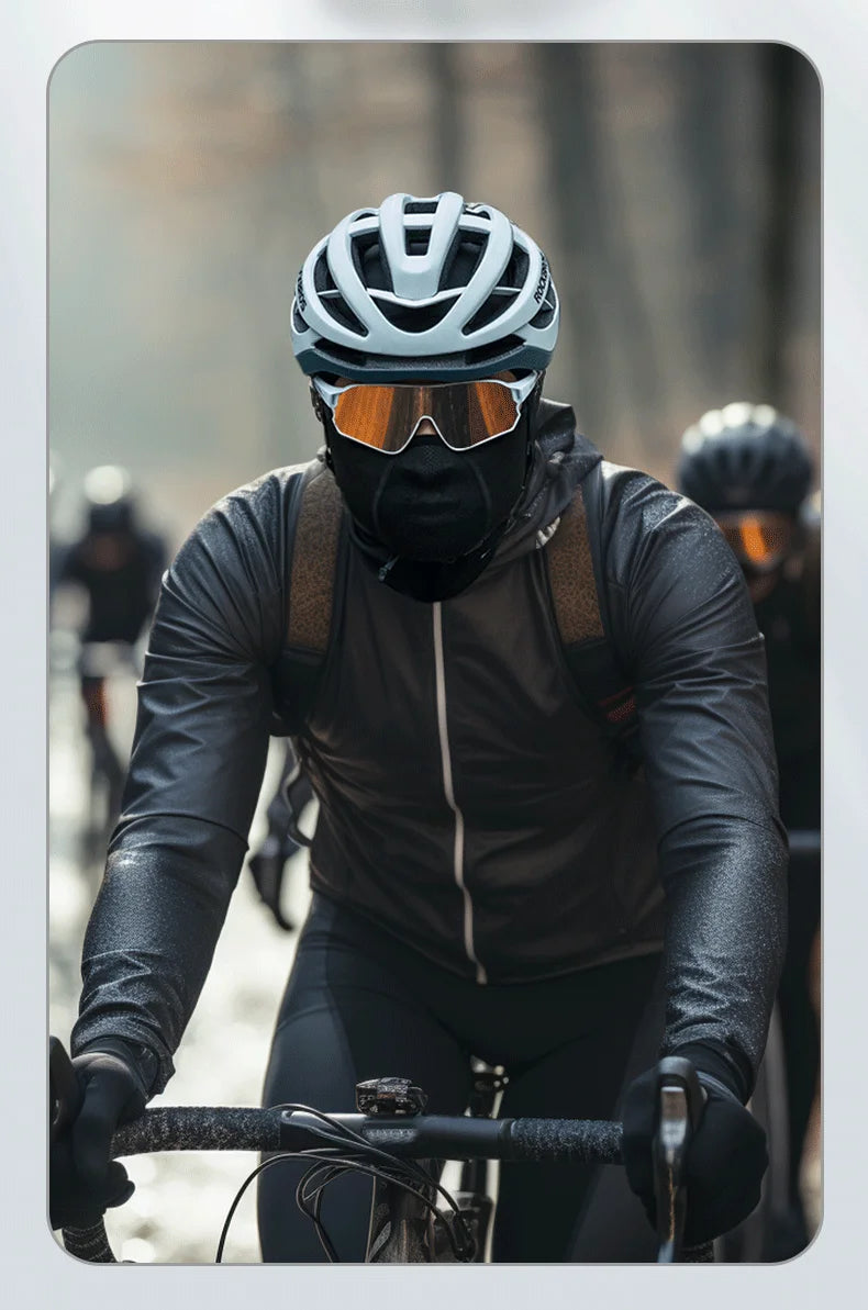 ROCKBROS Keep Warm Bicycle Full Face Mask Winter Windproof Fleece Cycling Head Caps Mask Balaclava Ski Motorcycle Bike Headgear