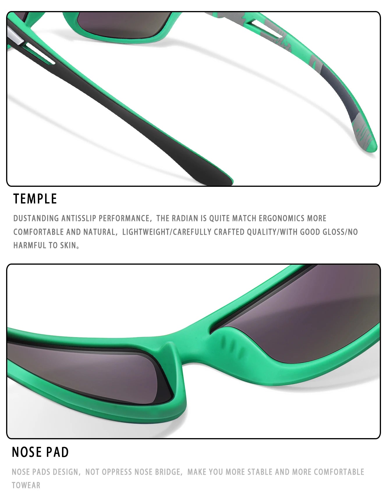 Men's Polarized Fishing Sunglasses Men Women Cycling Driving Hiking Sun Glasses Anti-glare UV400 Eyewear TAC Lens 1 pc