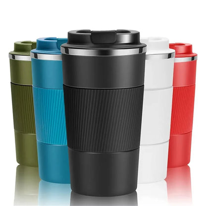 304 Stainless 500ml Steel Vacuum Insulated Water Bottle Anti Slip Coffee Mug Thermal Mug Portable Bottle Office Gift Set