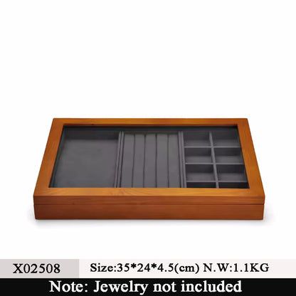 Oirlv wooden jewelry storage box Jewelry Storage Box Jewelry Necklace Pendant Ring Storage Display Box