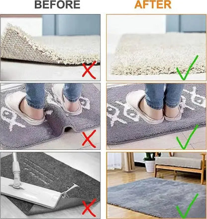 80/8pcs Carpet Non-slip Stickers Reusable Washable Anti Curling Carpet Patches Fixed Sticker Floor Rug Mat Grip Stoppers Tapes