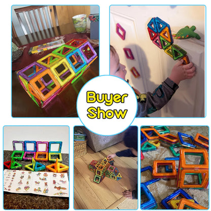 Medium Size Magnetic Block Building Toy Set，Creative Construction STEM Toy,Back-to-School Season, Birthday Gift