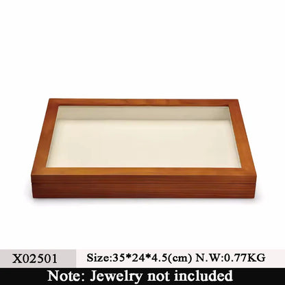 Oirlv wooden jewelry storage box Jewelry Storage Box Jewelry Necklace Pendant Ring Storage Display Box