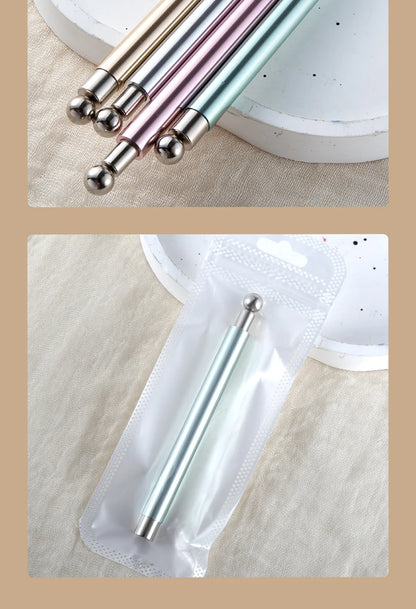 Cat Eye Nail Art Magnetic Tool Cylindrical Stick with Ball Magnet Manicure Accessory for Glass Bead Effects Fits UV Gel Polish