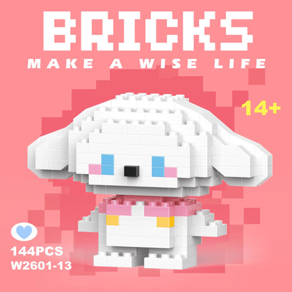 Disney 108 style Stitch LinaBell StellaLou Building Blocks Princess Cartoon Figrues Bricks Children's Assembly Toys Model Gift