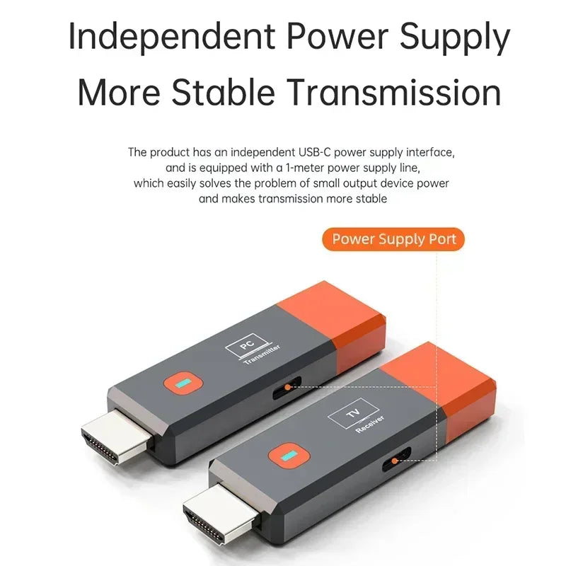 Wireless HDMI-Compatible Video Transmitter and Receiver Extender kit TV Stick Dongle Adapter For PC Camera Laptop To Monitor TV