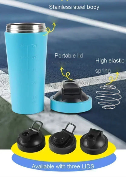 Multi-Color Stainless Steel Single-Ayer Sports Shaking Cup Simple Leakproof Design Suitable For Fitness And Sports Cups
