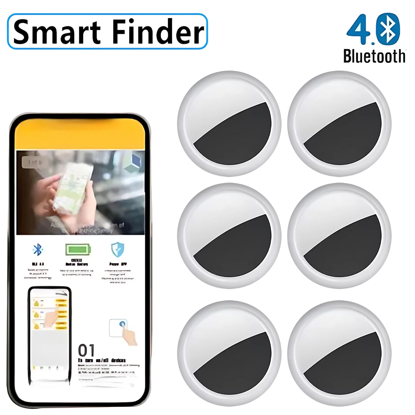 Smart Bluetooth Mini GPS Tracker Work with Android&iOS System isearching Tracker Mini Global Locator Pet Key Finder