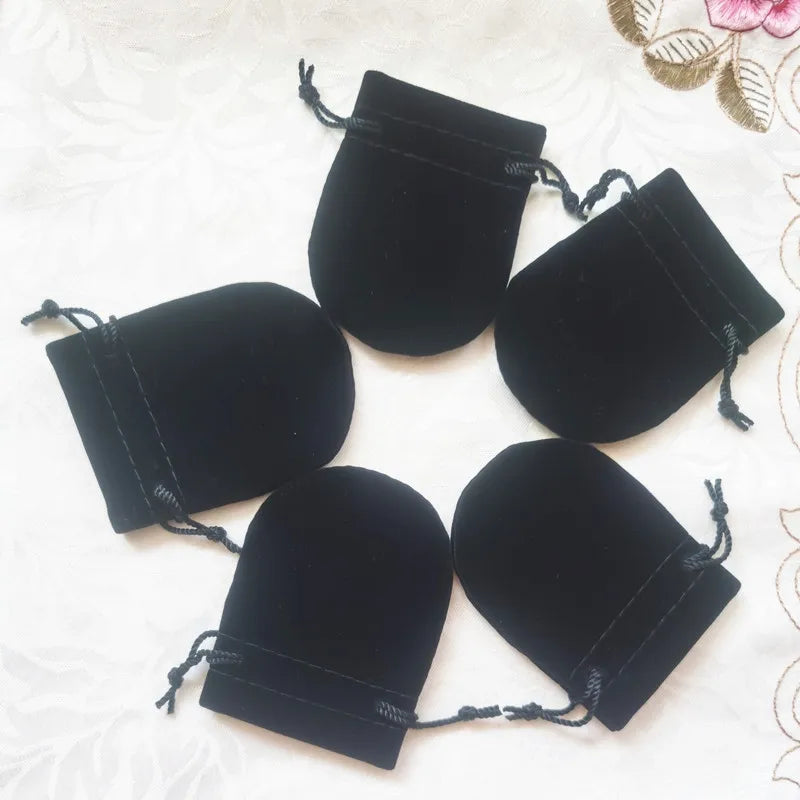 50Pcs High Quality  Charms Earrings Jewelry Packaging Bags Wedding Drawstring Velvet Pouches Gift Bag