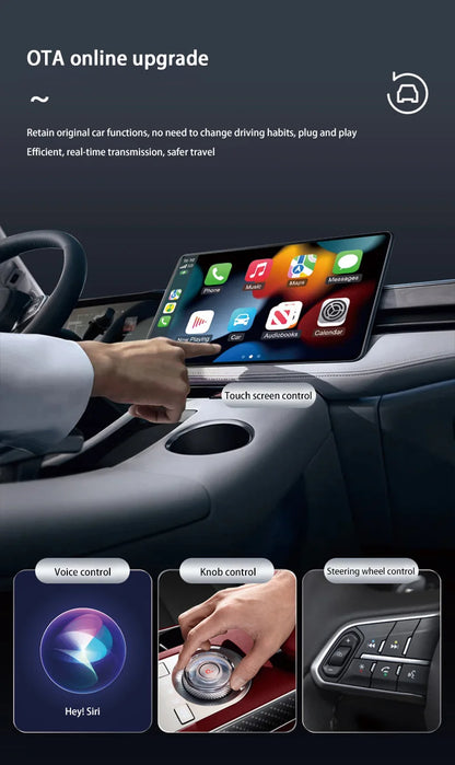 2 in 1 Wireless Android Auto Adapter Wireless CarPlay Dongle Car Intelligent Systems AI Smart Box For Car Wired CarPlay