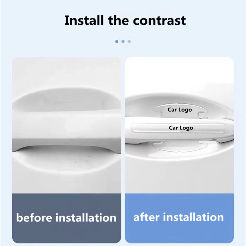Car Door Handle Bowl Scratch Protector Universal Invisible Stickers Rearview Mirror Protection Strip For Car Accessories