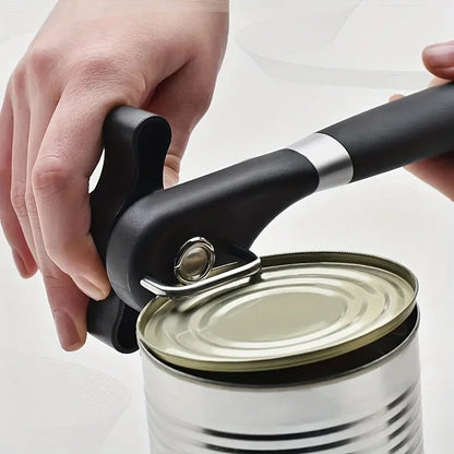 Effortless Stainless Steel Can Opener – Easy-Grip, Multi-Use, No Electricity, Safe & Portable