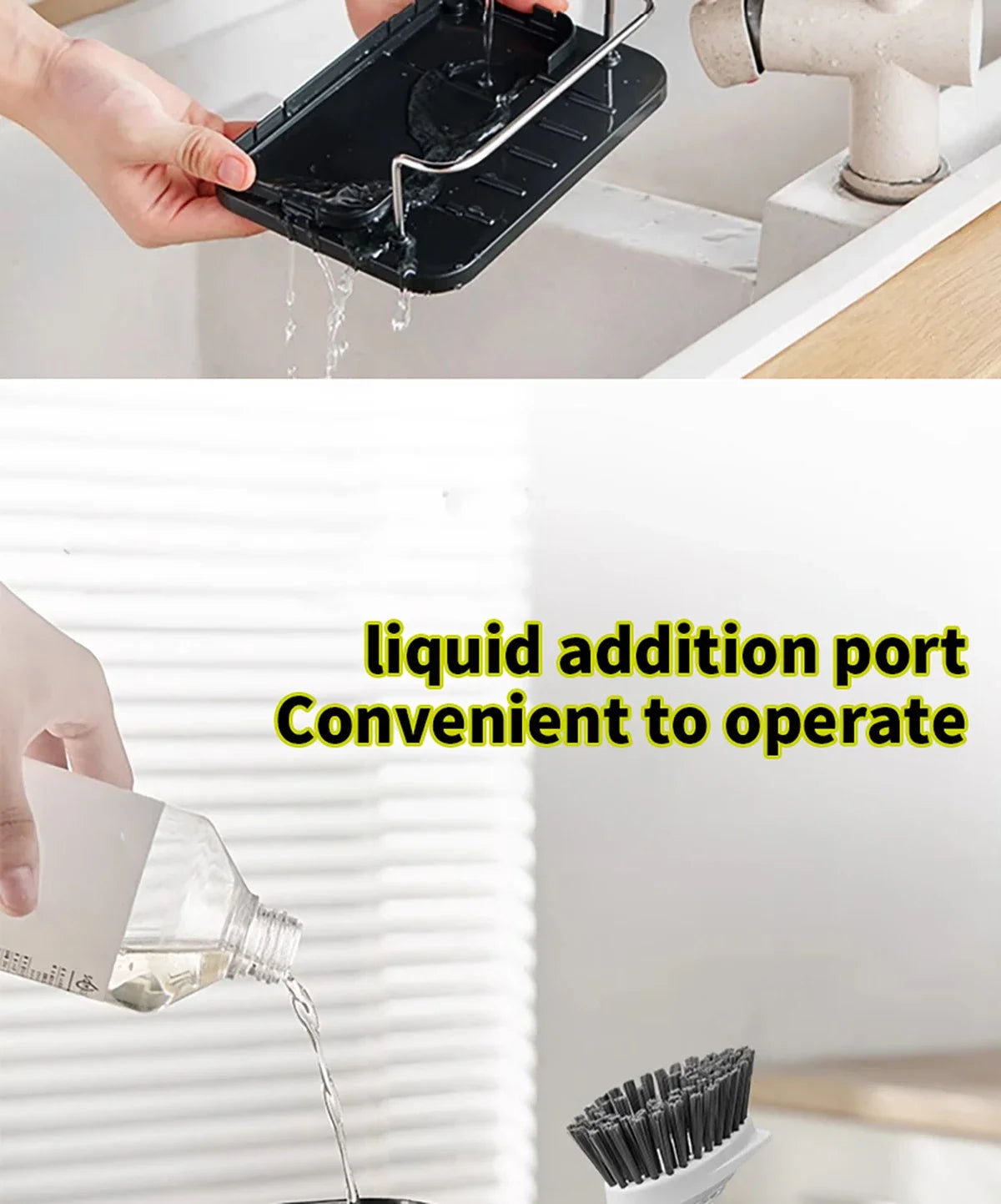 Stainless Steel Kitchen Cleaning Organizer Detergent Dispenser & Sponge Holder Easy to Clean Compact size Fits the sink 3-in-1