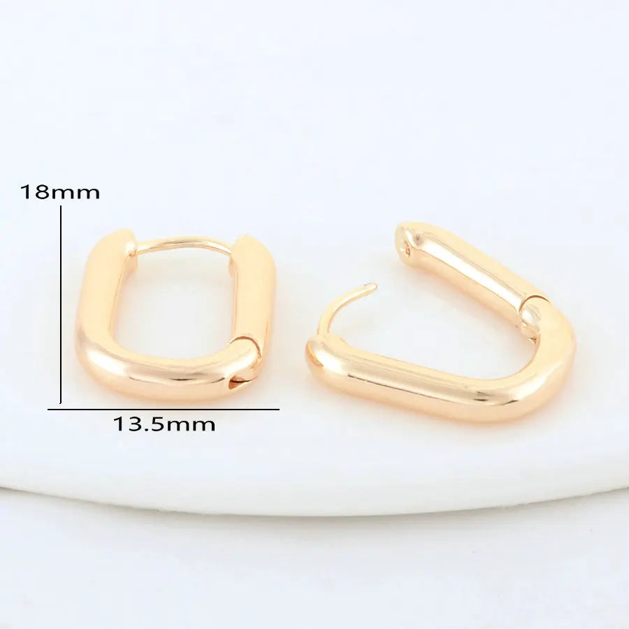 4PCS 16MM 18MM 20MM 14K Gold Color Brass Oval Earrings Hoops High Quality Jewelry Making Supplies Diy Findings Accessories