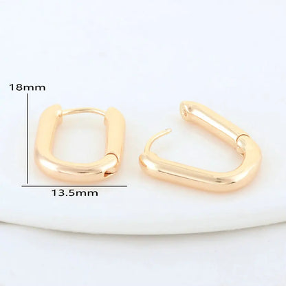 4PCS 16MM 18MM 20MM 14K Gold Color Brass Oval Earrings Hoops High Quality Jewelry Making Supplies Diy Findings Accessories