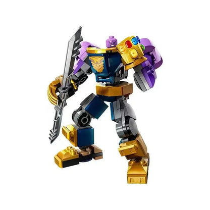 76302 76307 Superhero Bricks Avengers Thor Iron Man Thanos Assemble Compatible Action Figure Toy Building Blocks Model Ornament