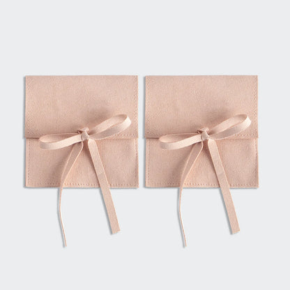 10pcs Velvet Jewelry Packaging Pouches Chic Wedding Favor Bags Cream microfiber Cosmetic Bags Product Package Wedding Gift Bag